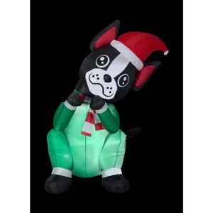 Airblown 6 ft. Inflatable Christmas Animated Airblown Begging Boston Terrier