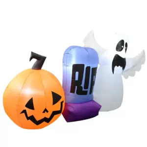 ALEKO 5.5 ft. Pre-Lit RIP Trio Halloween Inflatable
