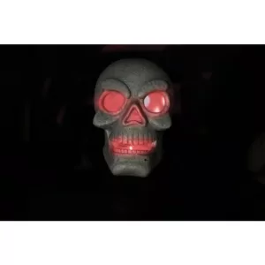 Alpine Corporation 17 in. Skull with 2 Red LEDs and Motion Sensor - Battery Operated