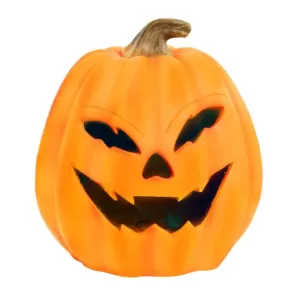 Alpine Corporation 17 in. Pumpkin with Yellow LEDs and Shadow Motion Sensor - Battery Operated