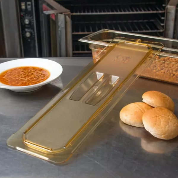 Carlisle StorPlus Flat Lid for 1/2 in. Size High-Heat Food Pan in Amber (Set of 6)