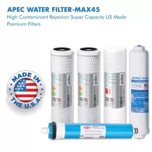 APEC Water Systems Ultimate Reverse Osmosis System 50 GPD Stage 1-5 Replacement Water Filter Cartridge