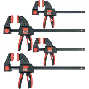 BESSEY Trigger Clamp Set Containing 2 Each of EHKM06 and EHKL12 (4-Piece)