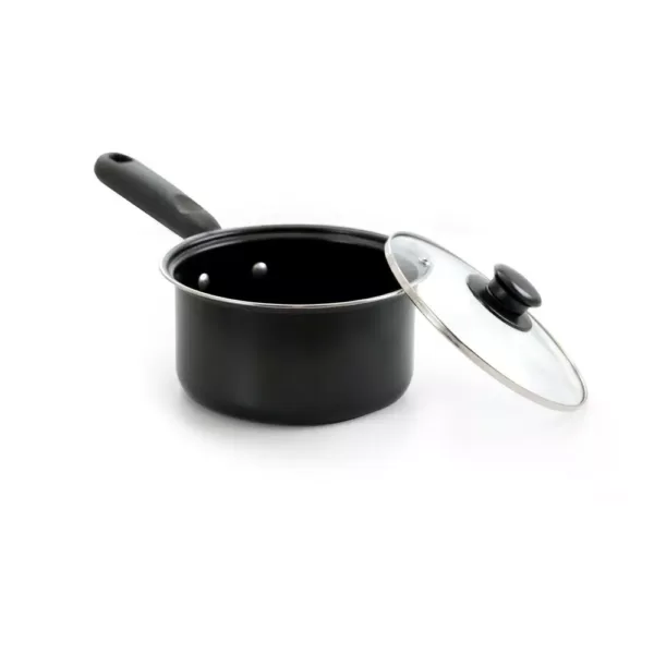 Better Chef Deluxe 7-Piece Aluminum Nonstick Cookware Set in Black