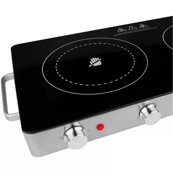 Brentwood Appliances 2-Burner 6 in. Black Infrared Electric Countertop Grill/Hot Plates