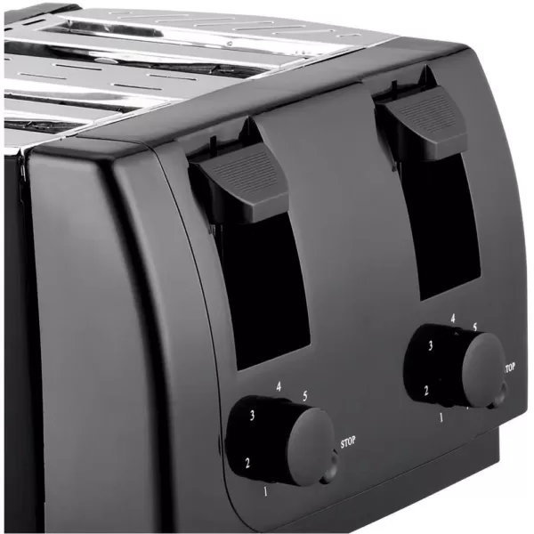 Brentwood Appliances 4-Slice Black Toaster with Cool-Touch Exterior
