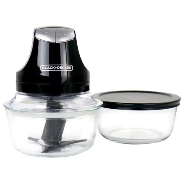 BLACK+DECKER 2 Speed Chopper with Two Glass Bowl