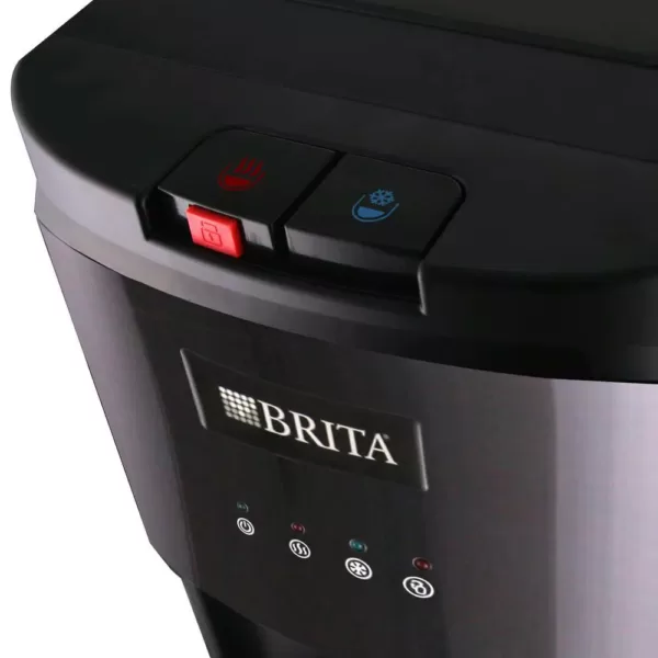 Brita Bottom-Loading Water Cooler, Built-In Filter, Black-Stainless-Steel Never Buy Plastic Bottled Water Again, ENERGY STAR