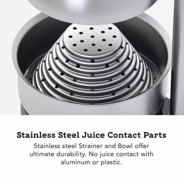 Tribest MJP-105 Stainless Steel Black XL Manual Juice Press for Pomegranate and Citrus