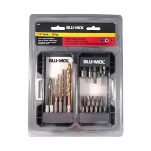 BLU-MOL Titanium Quick Change Drill Bit and Drive Set (30-Piece)