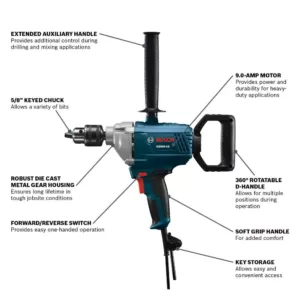 Bosch 9.0 Amp 5/8 in. Corded Drill/Mixer