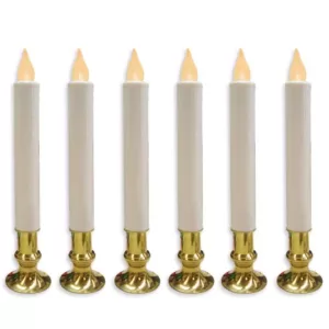 Brite Star 6 Count 9 in. H Simple On™ LED White Candle (Set of 2)