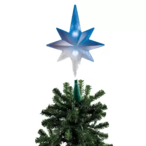 Brite Star Frosty Star Blue and White LED Tree Topper
