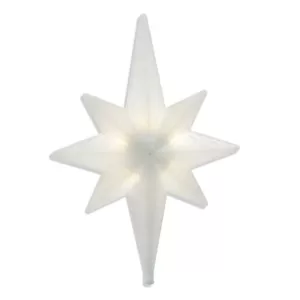 Brite Star Battery Operated 6 in W x 9 in H Frosty Iridescent Swirl Warm White LED Bethlehem Star Tree Topper