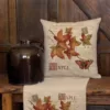 Heritage Lace Harvest Maple Natural Plaid 18 in x 18 in Throw Pillow Cover