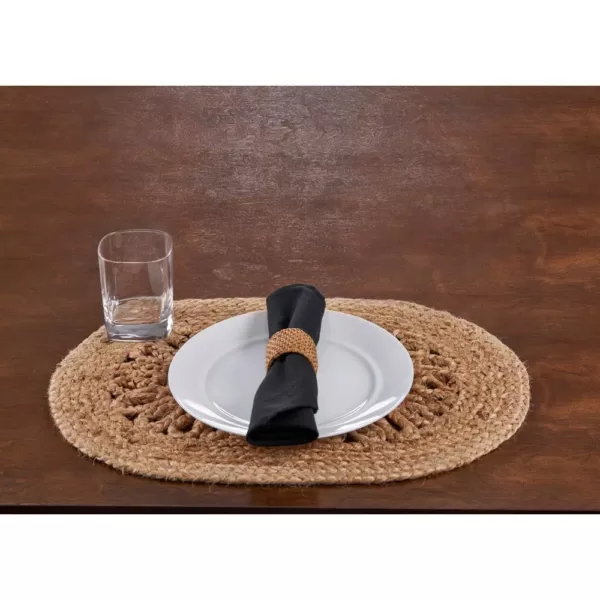 LR Home 19 in. x 13 in. Brown Natural Jute Placemats ( Set of 4 )