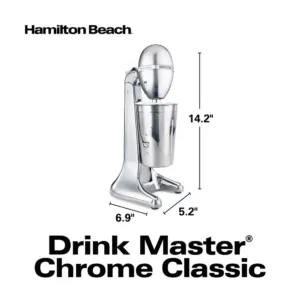 Hamilton Beach Drinkmaster 28 oz. Single Speed Classic Chrome Drink Mixer