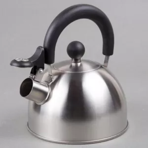 Creative Home Simplicity 6-Cup Brushed Stainless Steel with Whistle Stovetop Tea Kettle