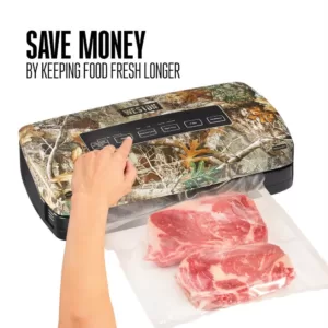 Weston Realtree Edge Camouflage Food Vacuum Sealer with Roll Storage and Bag Cutter