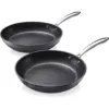 GRANITESTONE Pro 10 in. and 11.5 in. Aluminum Ultra-Nonstick Hard Anodized Diamond Infused Induction Capable Fry Pan Set (2-Piece)
