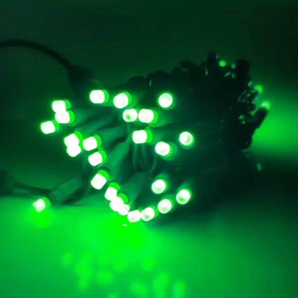 HOLIDYNAMICS HOLIDAY LIGHTING SOLUTIONS 4 in. 50-Light Count 5 mm Green Spacing Dynamic RGB - Cord/RGB
