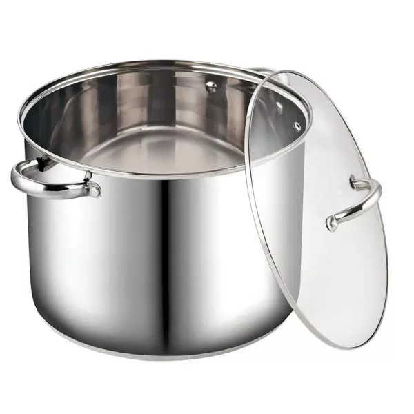 Cook N Home 16 qt. Stainless Steel Stock Pot with Glass Lid