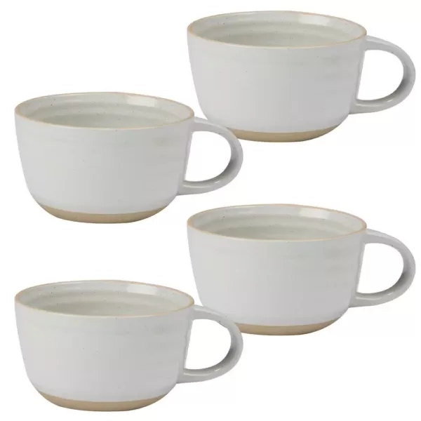 Certified International Artisan 4-Piece Traditional Cream Ceramic Dinnerware Set (Service for 4)