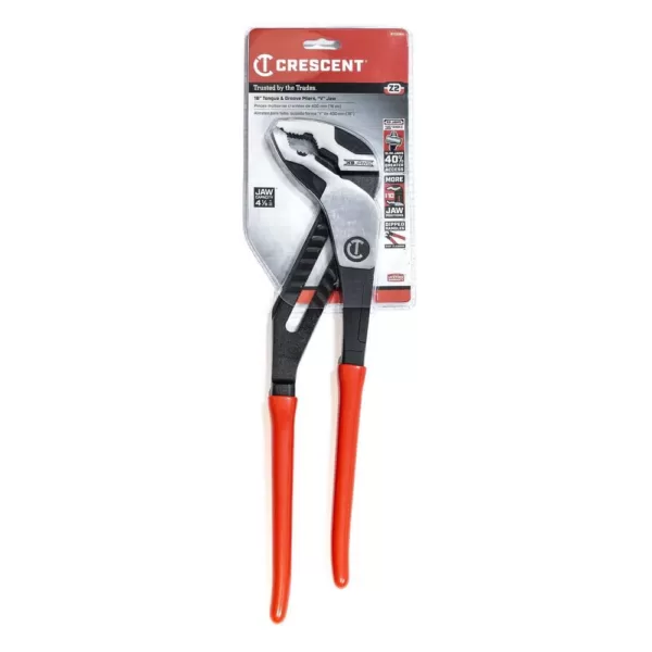 Crescent 16-1/2 in. Z2 K9 V-Jaw Dipped Handle Tongue and Groove Pliers