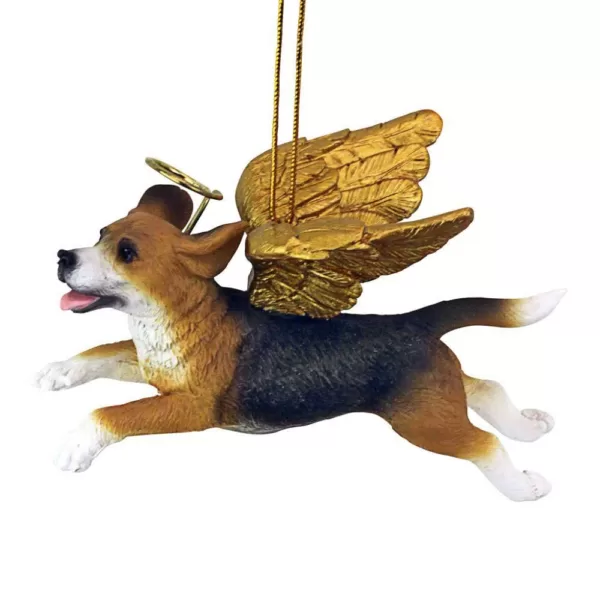 Design Toscano 2.5 in. Honor the Pooch Beagle Holiday Dog Angel Ornament