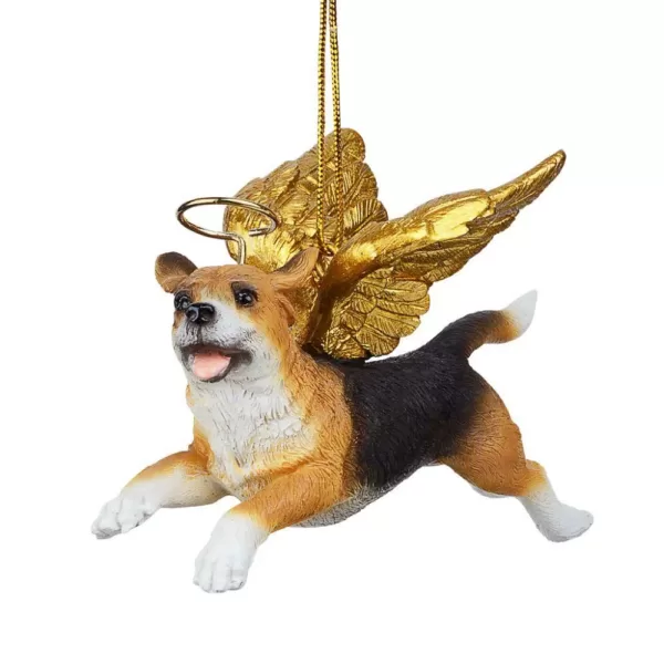 Design Toscano 2.5 in. Honor the Pooch Beagle Holiday Dog Angel Ornament