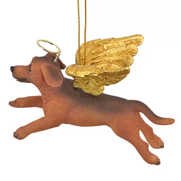 Design Toscano 3 in. Honor the Pooch Dachshund Holiday Dog Angel Ornament