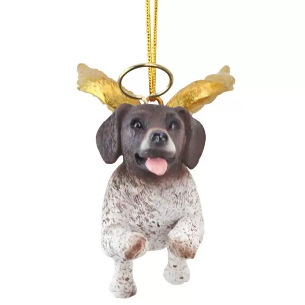 Design Toscano 3 in. Honor the Pooch Pointer Holiday Dog Angel Ornament