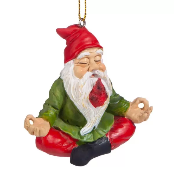 Design Toscano 2.5 in. Zen Gnome Holiday Ornament (3-Piece)