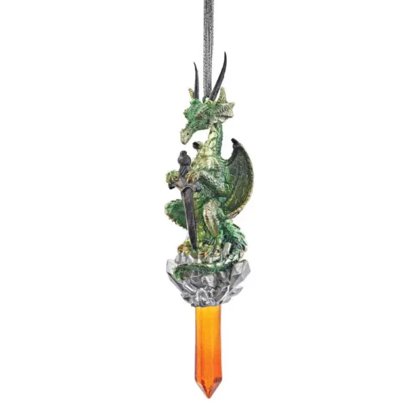 Design Toscano 6.25 in. Cicles, the Gothic Dragon Collectible Holiday Ornament