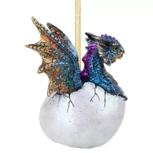 Design Toscano 3.5 in. Hard Boiled Dragon Hatchling Holiday Ornament