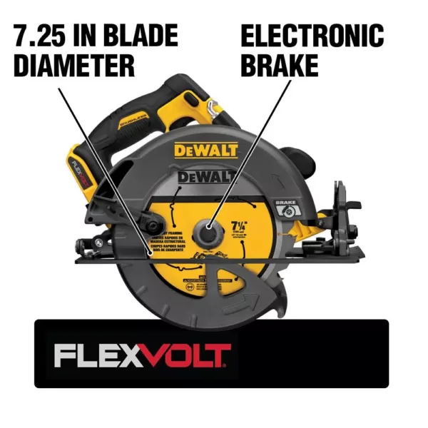 DEWALT FLEXVOLT 60-Volt MAX Cordless Brushless 7-1/4 in. Circular Saw with (1) FLEXVOLT 6.0Ah Battery