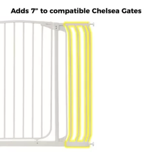 Dreambaby 7 in. Gate Extension for White Chelsea Extra Tall Child Safety Gate