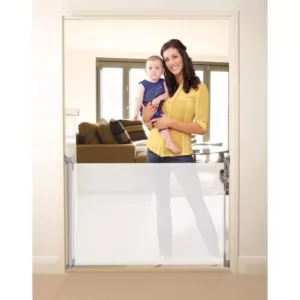 Dreambaby 34 in. H x 55 in. W White Retractable Indoor/Outdoor Safety Gate