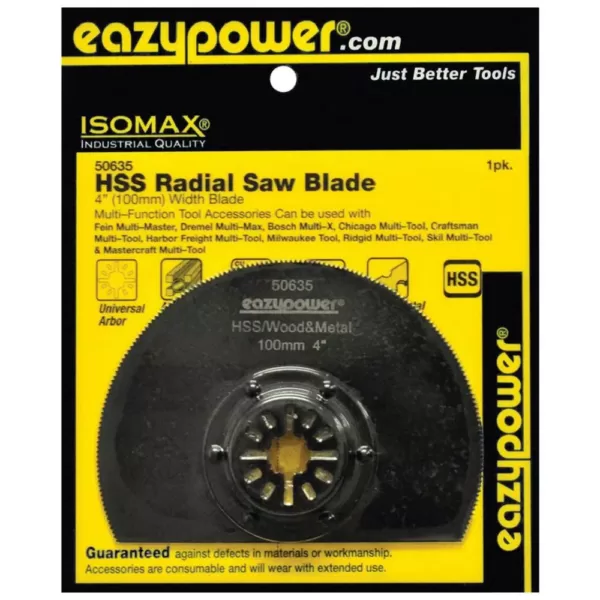 eazypower 100 mm/4 in. Oscillating High Speed Steel Radial Saw Blade