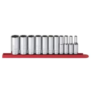 GEARWRENCH 3/8 in. Drive SAE 12-Point Deep Socket Set (11-Piece)