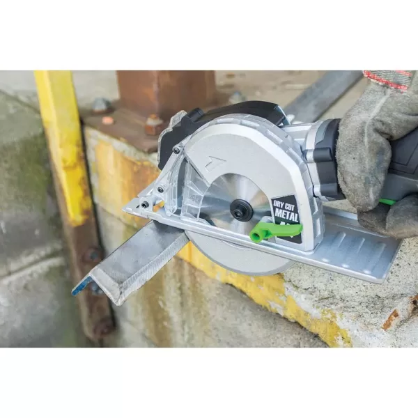 Genesis 5.8 Amp 4-3/4 in. Control Grip Metal Cutting Compact Circular Saw with Chip Collector and Metal Cutting Blade