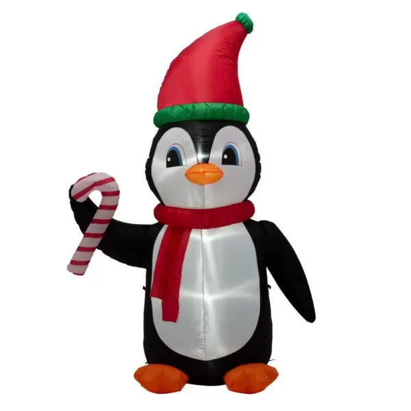 Glitzhome 8 ft. Lighted Inflatable Penguin Decor