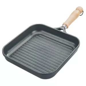 Berndes Tradition 10 in. Cast Aluminum Nonstick Grill Pan in Gray