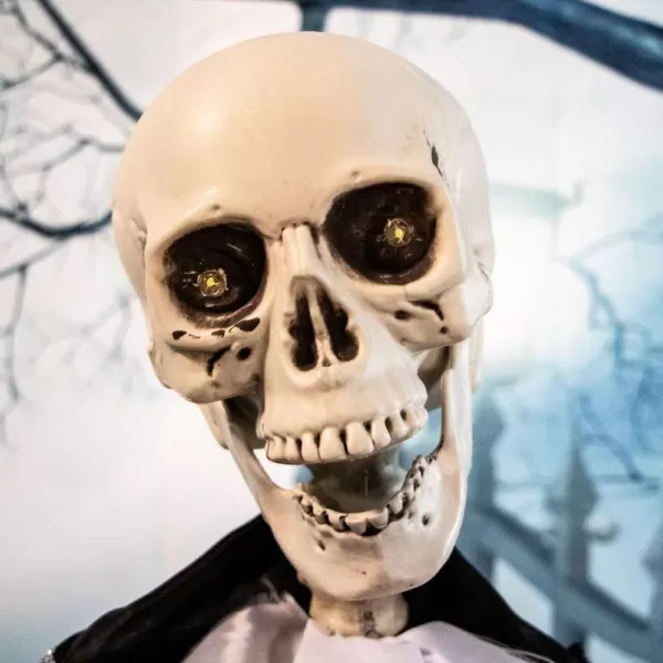 Haunted Hill Farm 5 ft. Animatronic Talking Skeleton Groom Halloween Prop