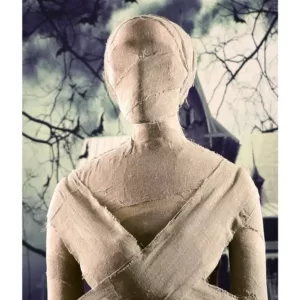 Haunted Hill Farm 5 ft. Standing Wrapped Mummy Halloween Prop