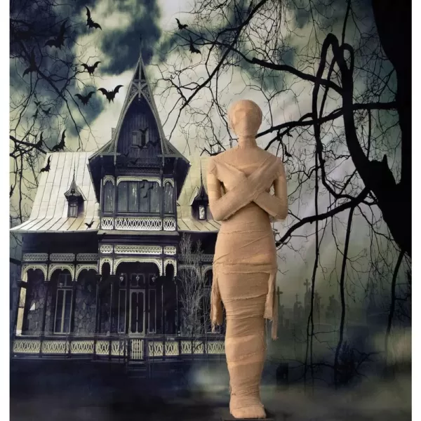 Haunted Hill Farm 5 ft. Standing Wrapped Mummy Halloween Prop