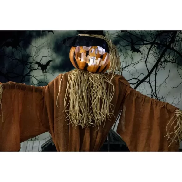 Haunted Hill Farm 6 ft. Animatronic Scarecrow Halloween Prop
