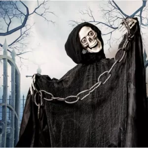 Haunted Hill Farm 5 ft. Animatronic Talking Skeleton Halloween Prop