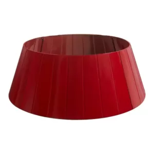 Home Accents Holiday 27 in. D Red Metal Christmas Tree Collar