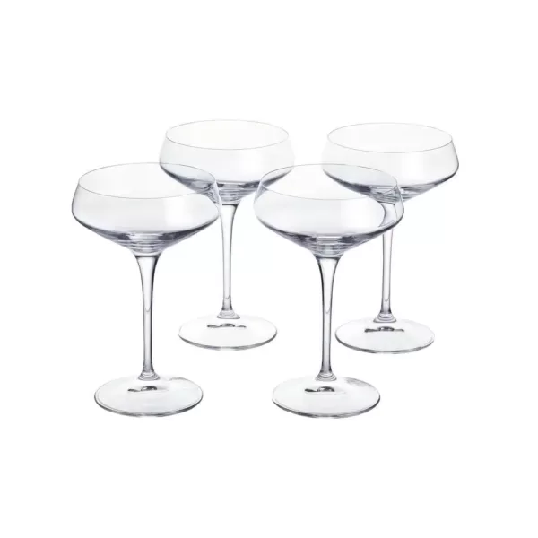 Home Decorators Collection Genoa 11.25 oz. Lead-Free Crystal Coupe Cocktail Glasses (Set of 4)